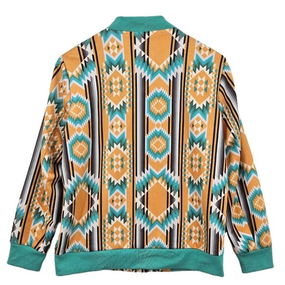 Crazy Train Womens M Full Zip Aztec Western‎ Bomber Jacket - Picture 3 of 7